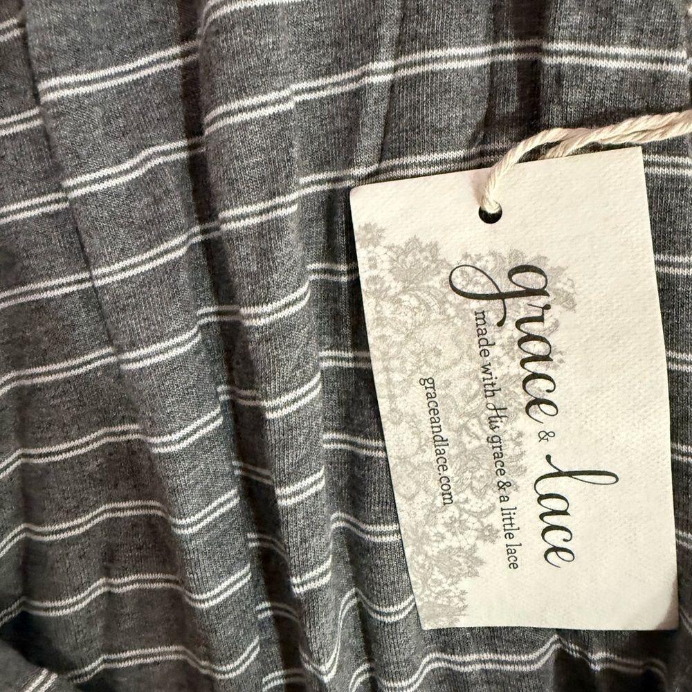 Grace & lace grey Striped Wrap blazer - Picture 4 of 6
